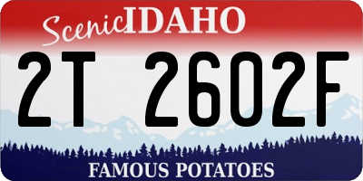 ID license plate 2T2602F
