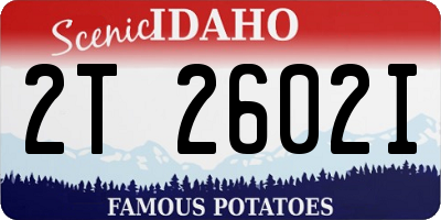 ID license plate 2T2602I