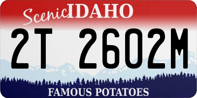 ID license plate 2T2602M