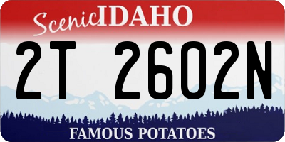 ID license plate 2T2602N