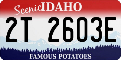 ID license plate 2T2603E