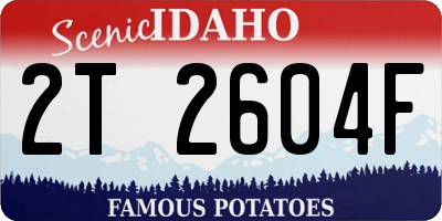 ID license plate 2T2604F