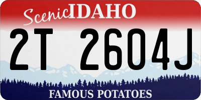ID license plate 2T2604J