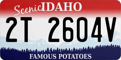 ID license plate 2T2604V