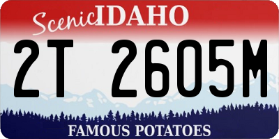 ID license plate 2T2605M