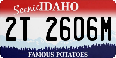 ID license plate 2T2606M