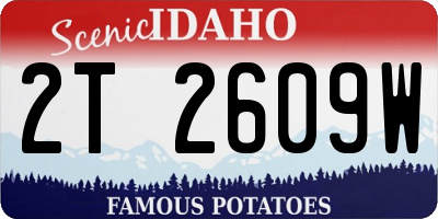 ID license plate 2T2609W