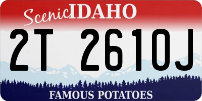 ID license plate 2T2610J