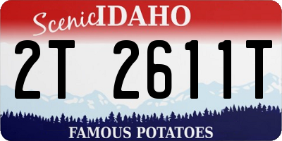 ID license plate 2T2611T