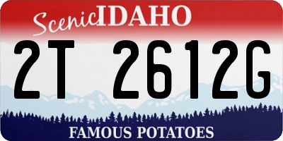 ID license plate 2T2612G