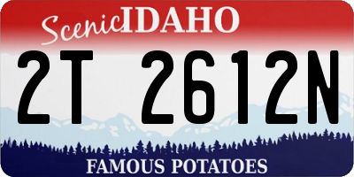 ID license plate 2T2612N