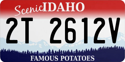 ID license plate 2T2612V