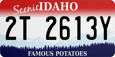 ID license plate 2T2613Y