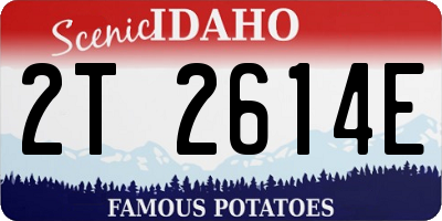 ID license plate 2T2614E