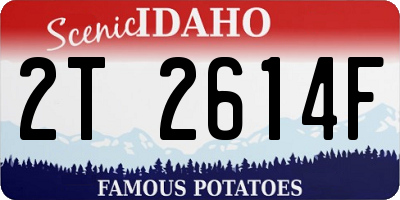 ID license plate 2T2614F