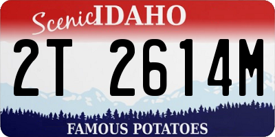 ID license plate 2T2614M