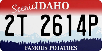 ID license plate 2T2614P