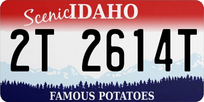 ID license plate 2T2614T