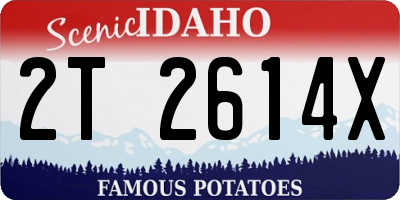 ID license plate 2T2614X
