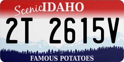 ID license plate 2T2615V