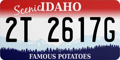 ID license plate 2T2617G