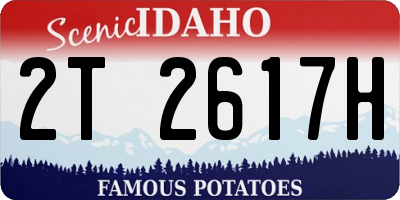ID license plate 2T2617H