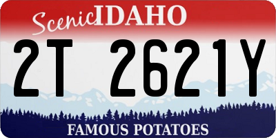 ID license plate 2T2621Y