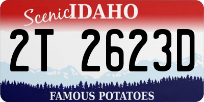 ID license plate 2T2623D