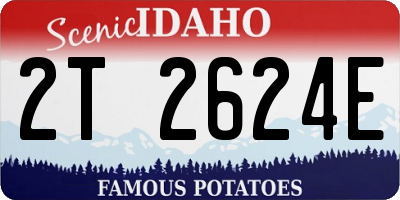 ID license plate 2T2624E