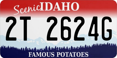 ID license plate 2T2624G