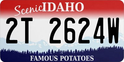 ID license plate 2T2624W