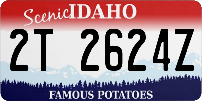 ID license plate 2T2624Z