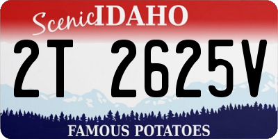 ID license plate 2T2625V