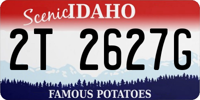 ID license plate 2T2627G