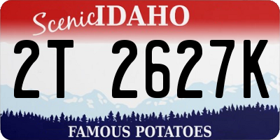 ID license plate 2T2627K