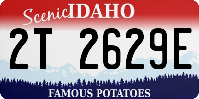 ID license plate 2T2629E