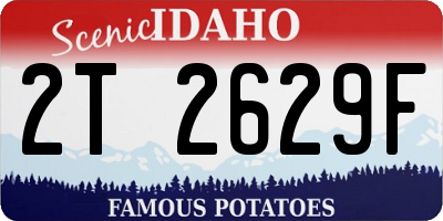ID license plate 2T2629F