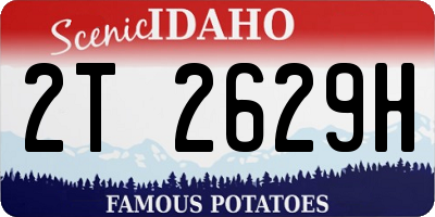 ID license plate 2T2629H