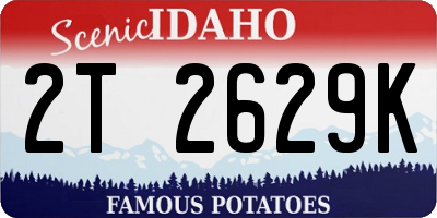 ID license plate 2T2629K