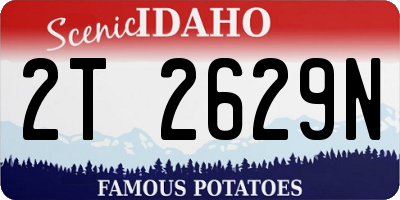ID license plate 2T2629N