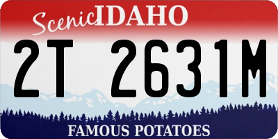 ID license plate 2T2631M