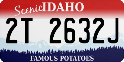 ID license plate 2T2632J