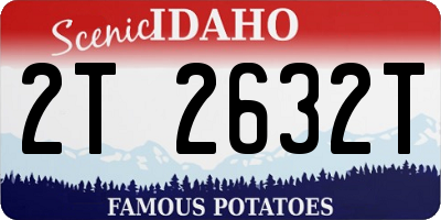 ID license plate 2T2632T