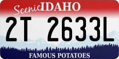 ID license plate 2T2633L