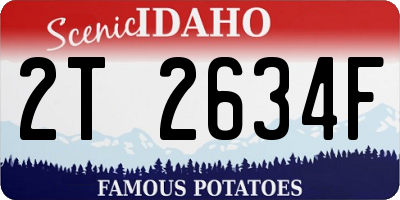 ID license plate 2T2634F