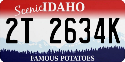 ID license plate 2T2634K