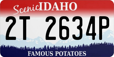 ID license plate 2T2634P