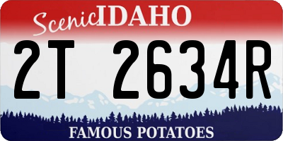 ID license plate 2T2634R