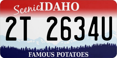 ID license plate 2T2634U