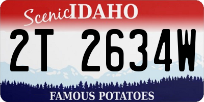 ID license plate 2T2634W